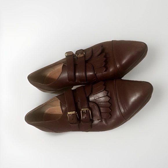 J.Crew Kiltie Monk Strap Loafer – Rustic Brown Leather, Made in Italy, US 7.5 - Picture 2 of 11